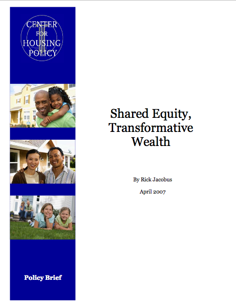 Shared Equity/Transformative Wealth